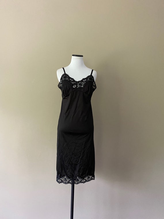 Size 36 Full Slip Black Nylon - image 2