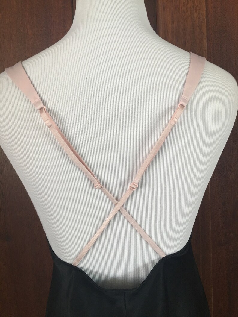 Chemise from Victoria/'s Secret Small Petite black with pink straps