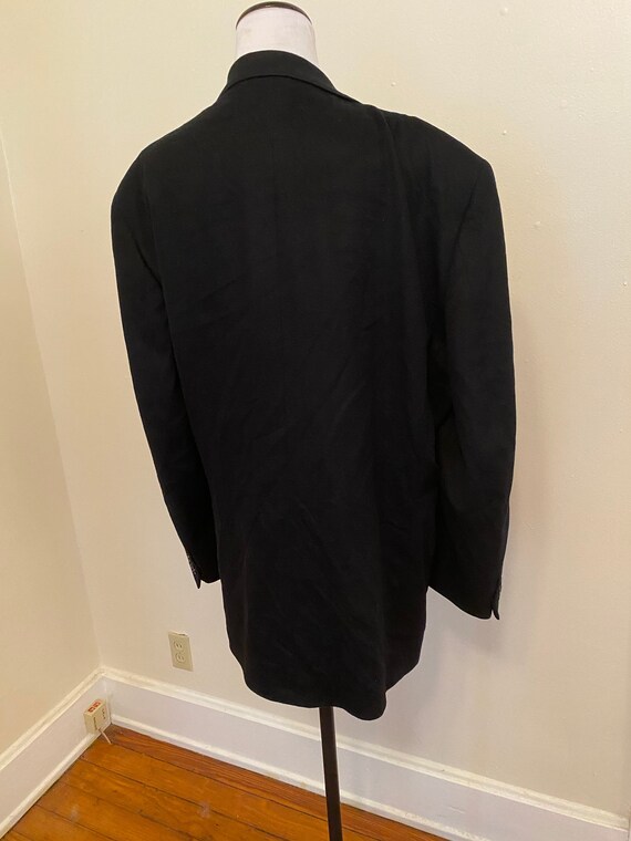 46R CASHMERE Men's Jacket Sports Coat Black Fiora… - image 7