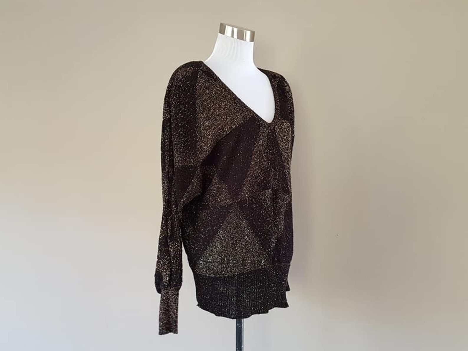 David Rose Sweater Pullover Large Mademoiselle Sweaters Black - Etsy