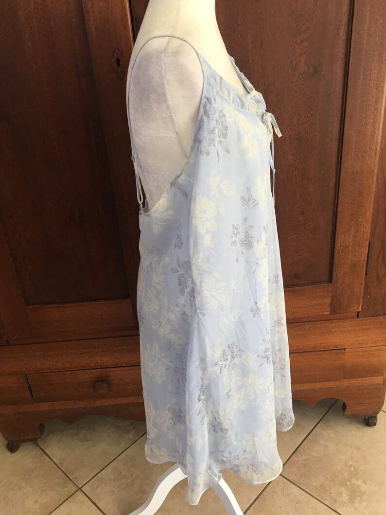1X Chemise Halston Blue Plus Size