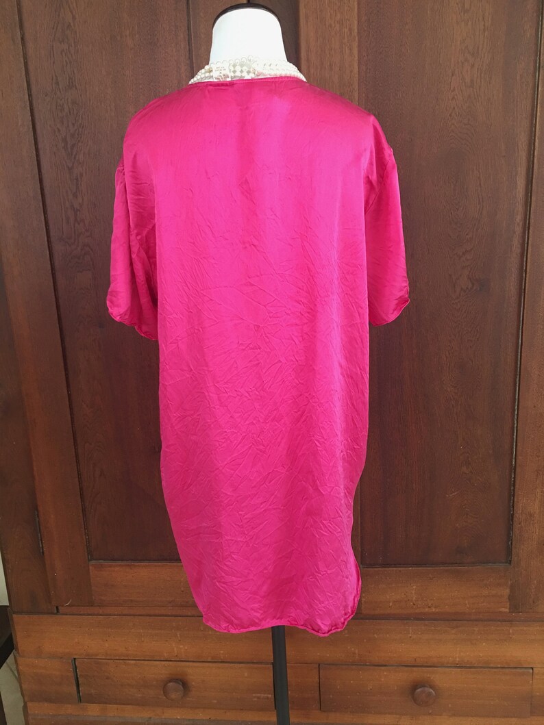 SILK Victoria/'s Secret Sleep Shirt Pink Medium Gold Label