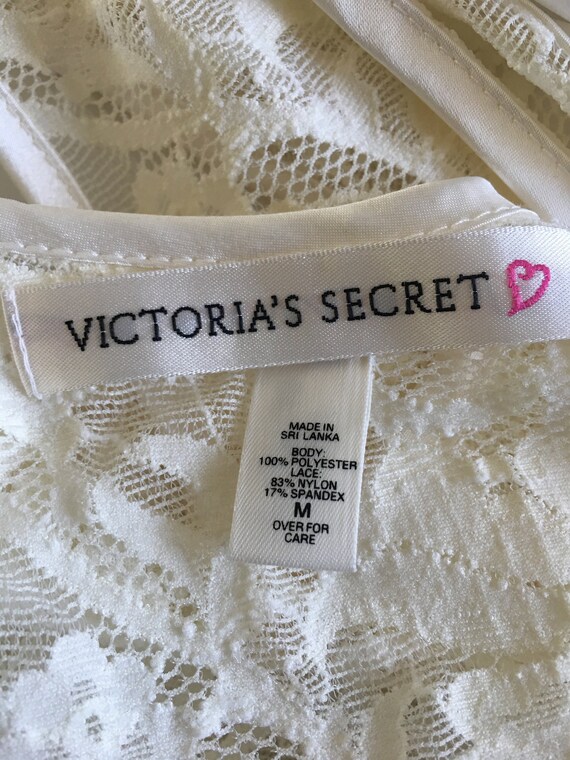 Chemise Victoria's Secret Medium White Lace Top Satin… - Gem
