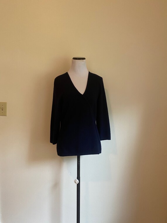 CASHMERE Medium Navy Blue Pullover Sweater by Dani