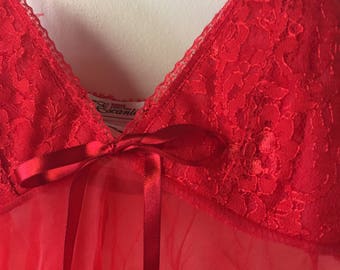 M/ Red Babydoll Size Medium...