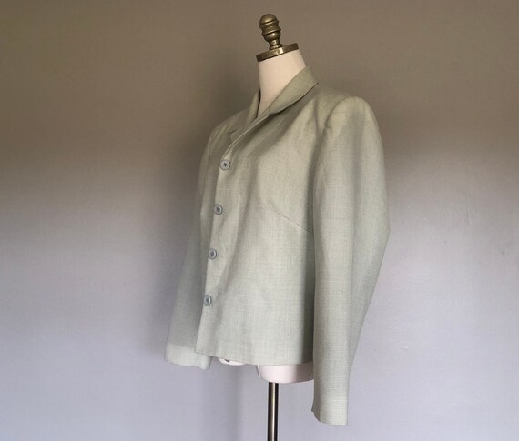 Jacket Size 16W Pendleton  Small Green White Plai… - image 3