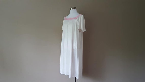 Nightgown Small Barad & Co Duster House Dress Whi… - image 3