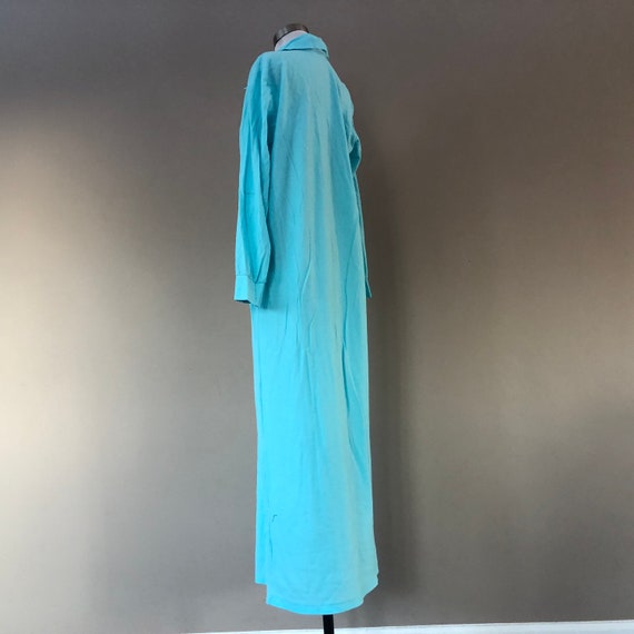 Robe & Nightgown Medium JC Penney Turquoise Long … - image 5