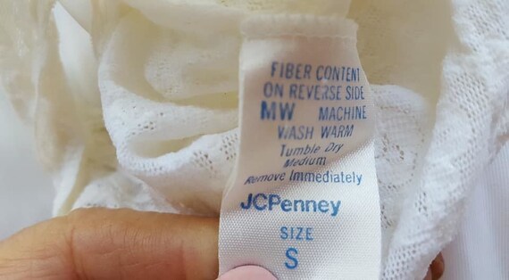 Nightgown Small Jcpenney Long White Nylon Lace Bodice Nylon Etsy