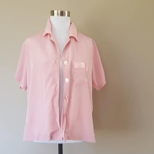 Sleep Shirt Small Victoria&#39;s Secret Pajama Shirt Sleep Top Satin Trim Pocket Vintage Lingerie