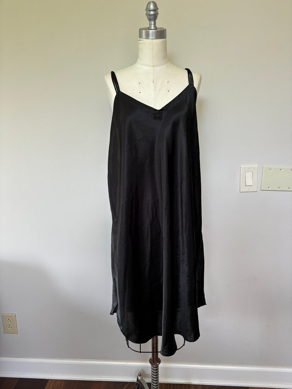 Black Long Nightgown Vintage Lingerie 2XL