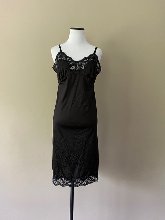 Size 36 Full Slip Black Nylon - image 1