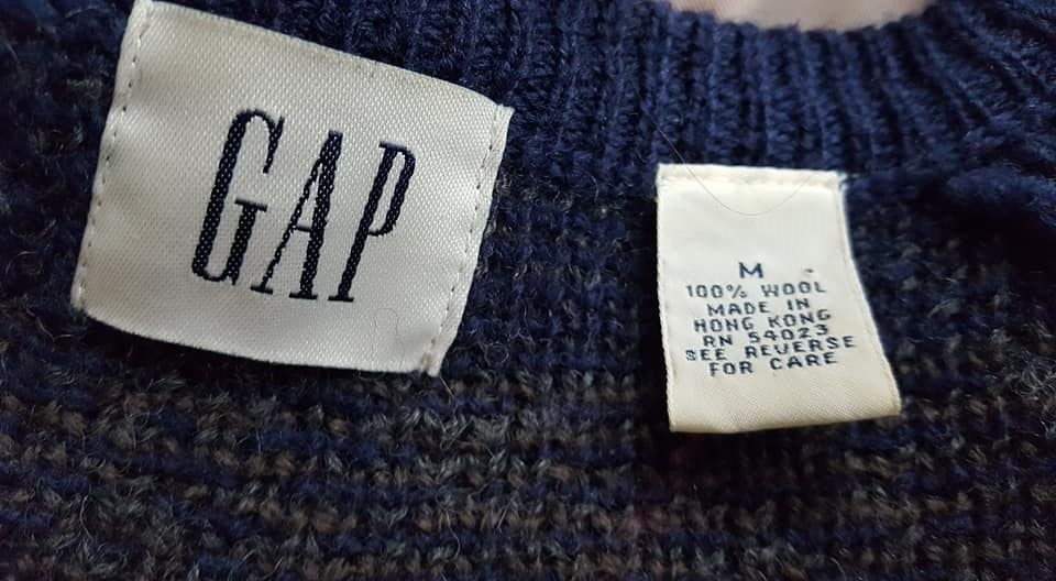 Sweater Cardigan Medium Gap All Wool Navy Blue Gray Grey - Etsy