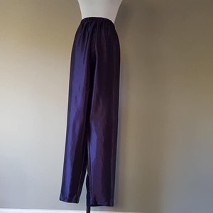 Pyjama Hose XL Lila Ruhekleidung Gummibund Loungewear Vintage Wäsche