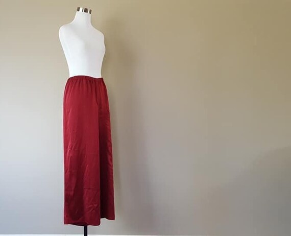 Sleep Pants Small Maroon Cranberry Wine Red Bed B… - image 3