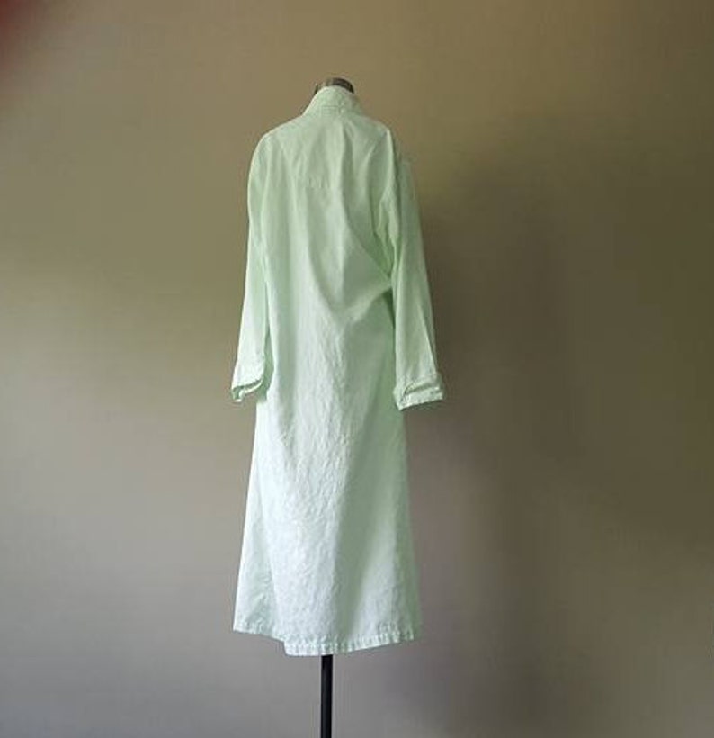 Robe Large Miss Elaine Green Large Long Vintage Lingerie