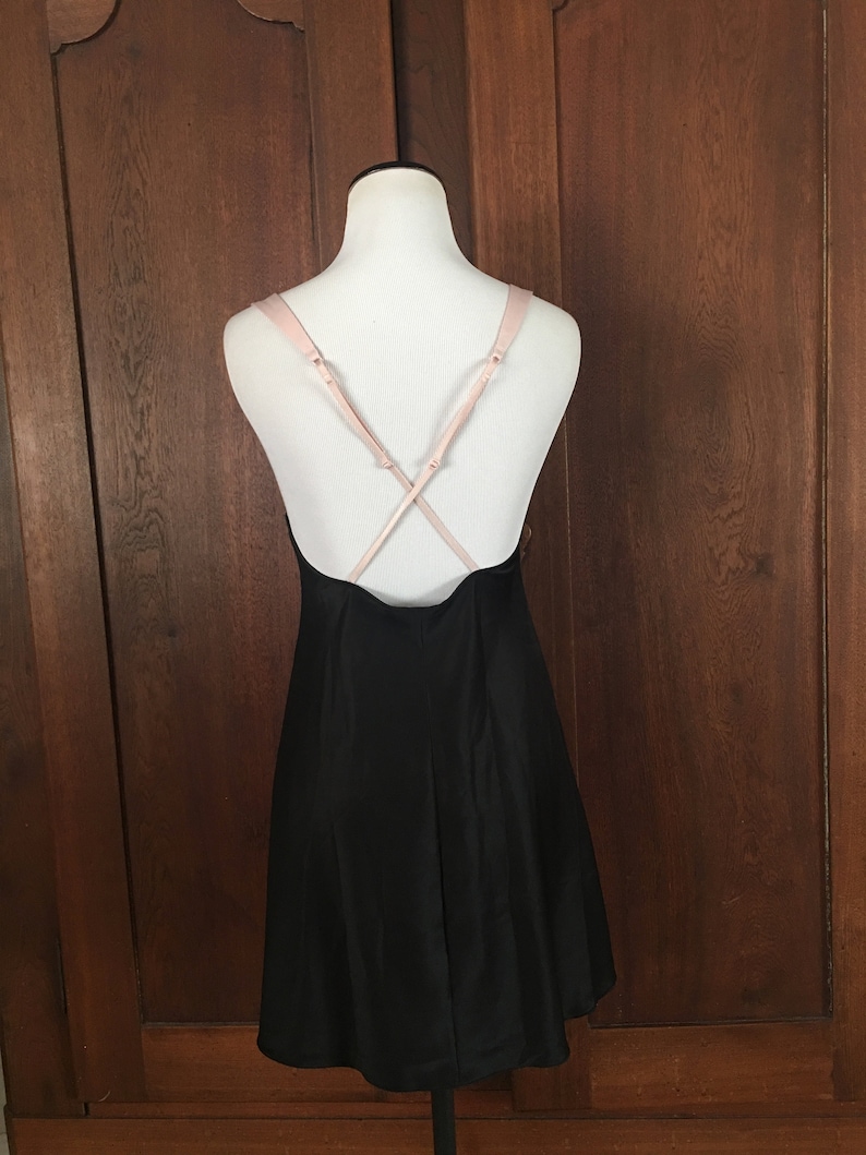 Chemise from Victoria/'s Secret Small Petite black with pink straps