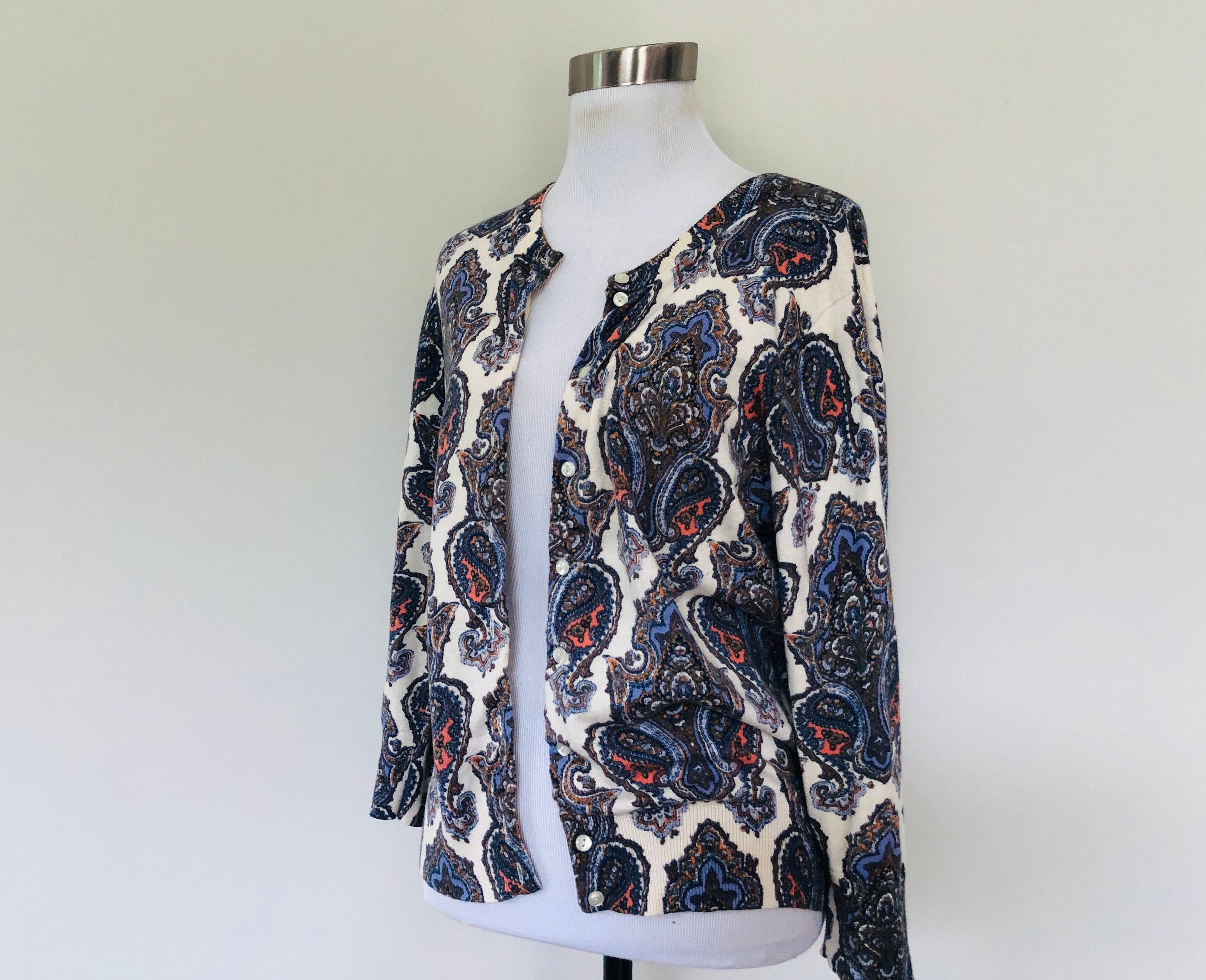MLVINCE paisley distressed cardigan XL トップス カーディガン