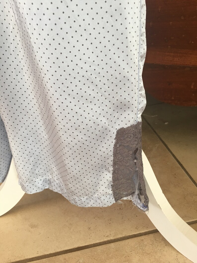 SILK Hillard Hanson Pajamas Blue Polka Dot Medium