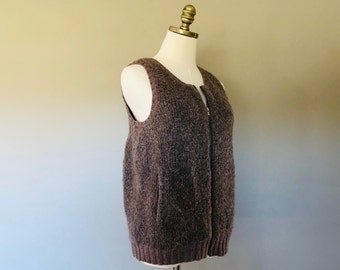 Vest Extra Small Gap Gray Taupe Zipper Front Sleeveless Vintage apparel