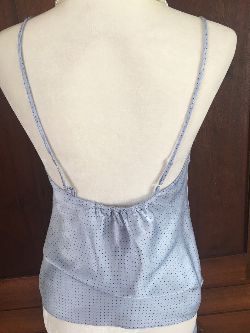 SILK Hillard Hanson Pajamas Blue Polka Dot Medium