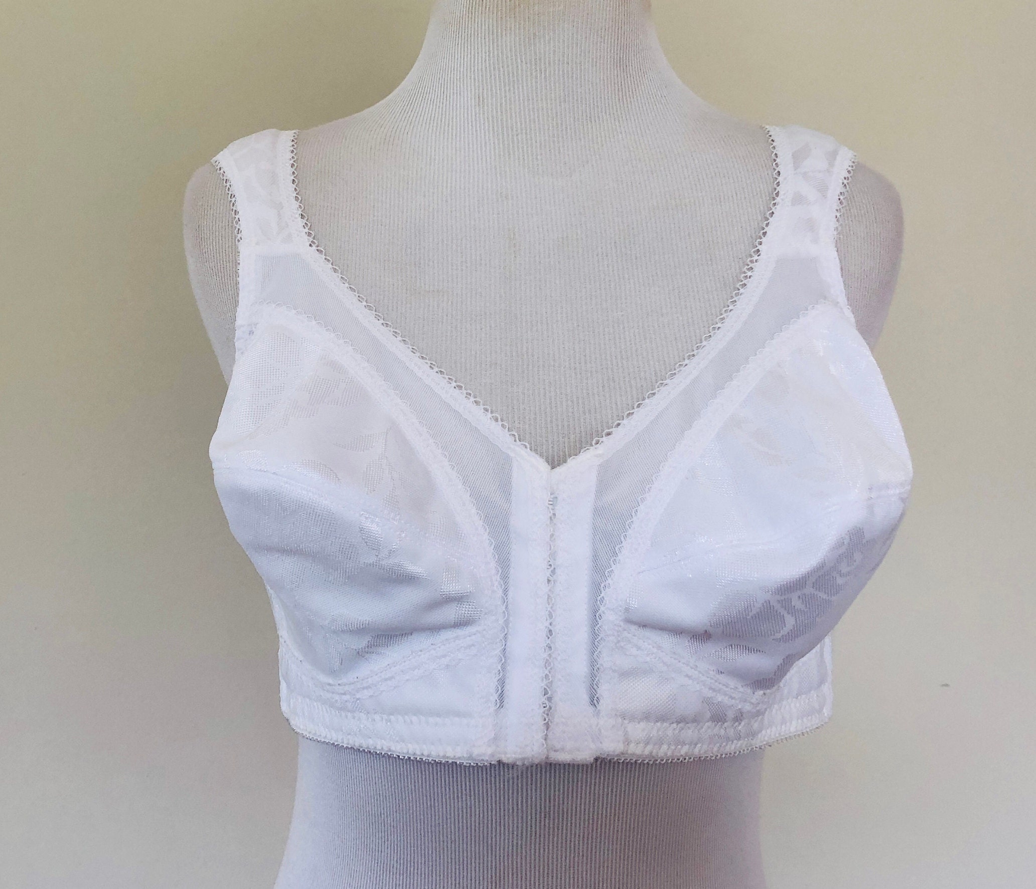 Vintage Playtex 18 Hour Front Close Posture Full Figure Soft Cup Bra White  42C 