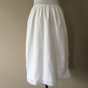 Half Slip Size C Tall Sears Perma Prest White Poly Cotton Blend Vintage Lingerie ..