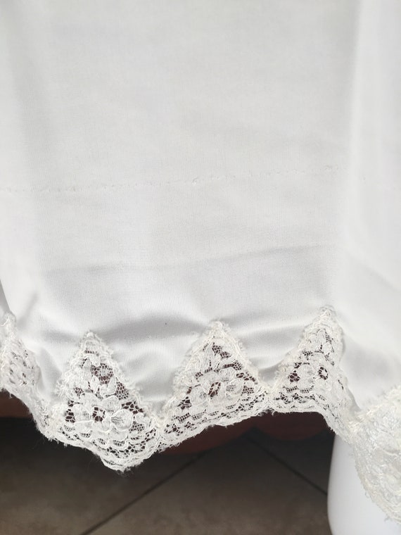 Vintage Van Raalte Full Slip Size 34 White Lace mh - image 2