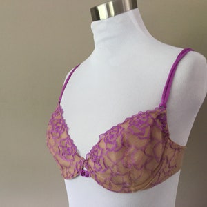 Bra 34C Underwire Victoria's Secret Nude Pink Vintage Lingerie image 5