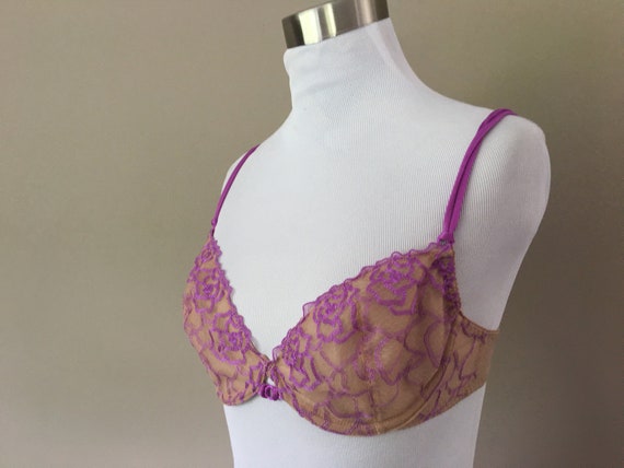Bra 34C Underwire Victoria's Secret Nude Pink Vin… - image 5