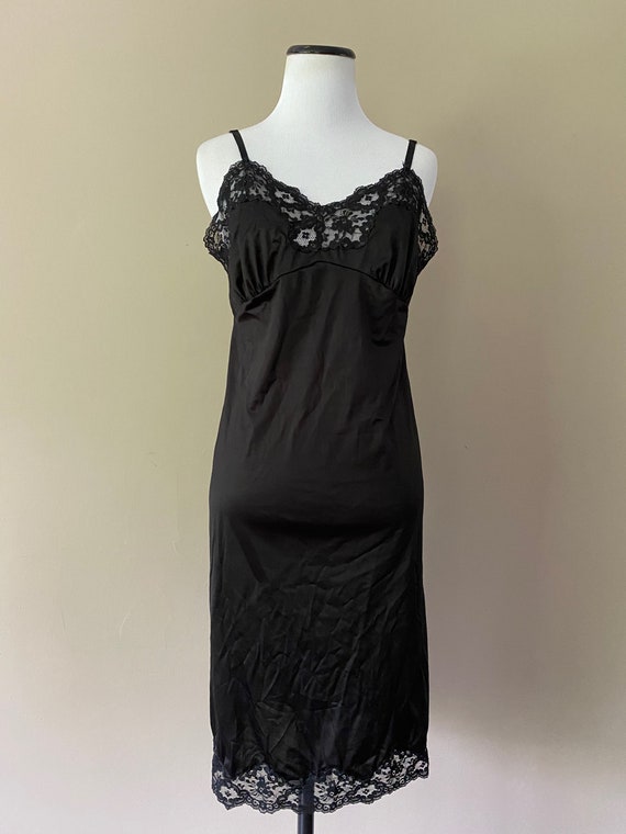 Size 36 Full Slip Black Nylon - image 3