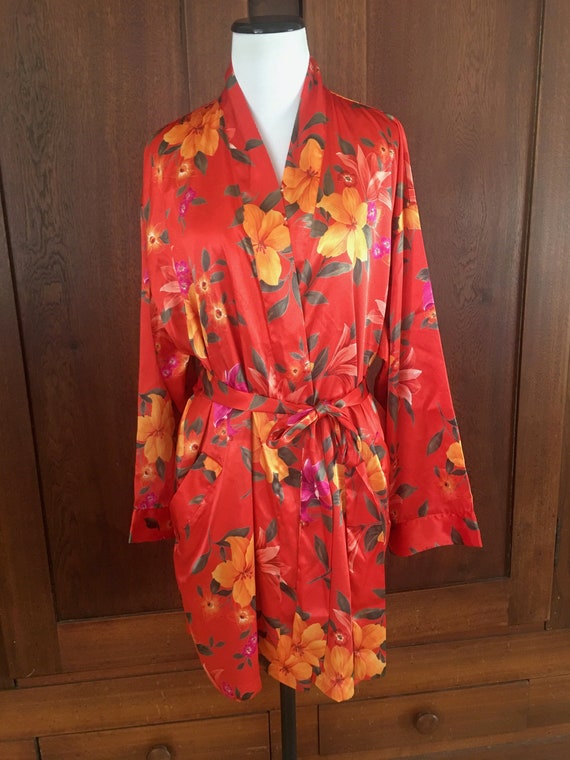 Victoria's Secret Heart Label Peignoir Floral Oran
