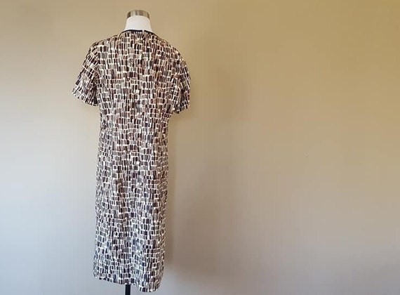 Dress Suit Size 14 Large Geometric Pattern 1960's… - image 6