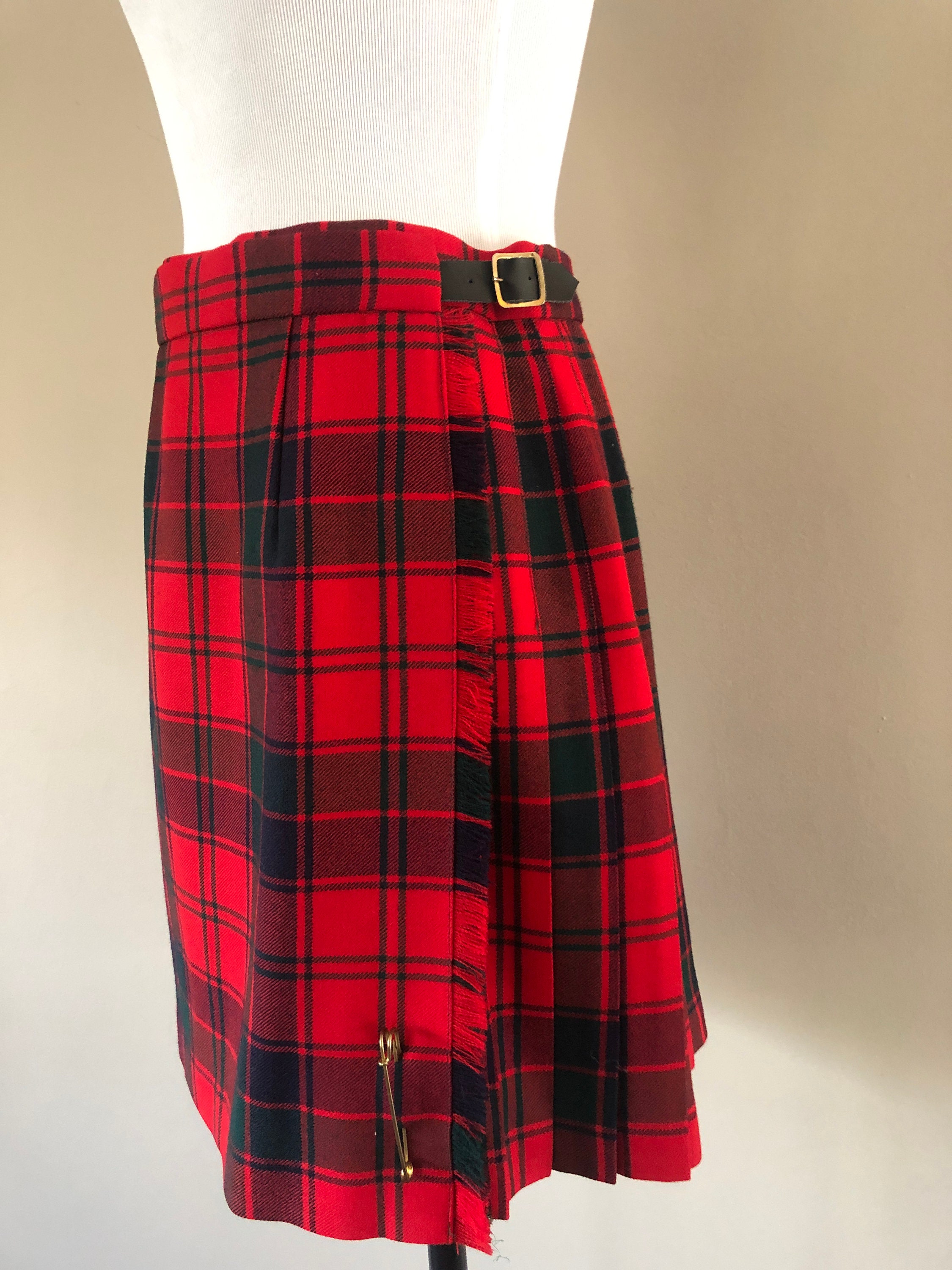 Skirt Scottish Kilt Size 10 James Pringle Weavers Red Stewart | Etsy