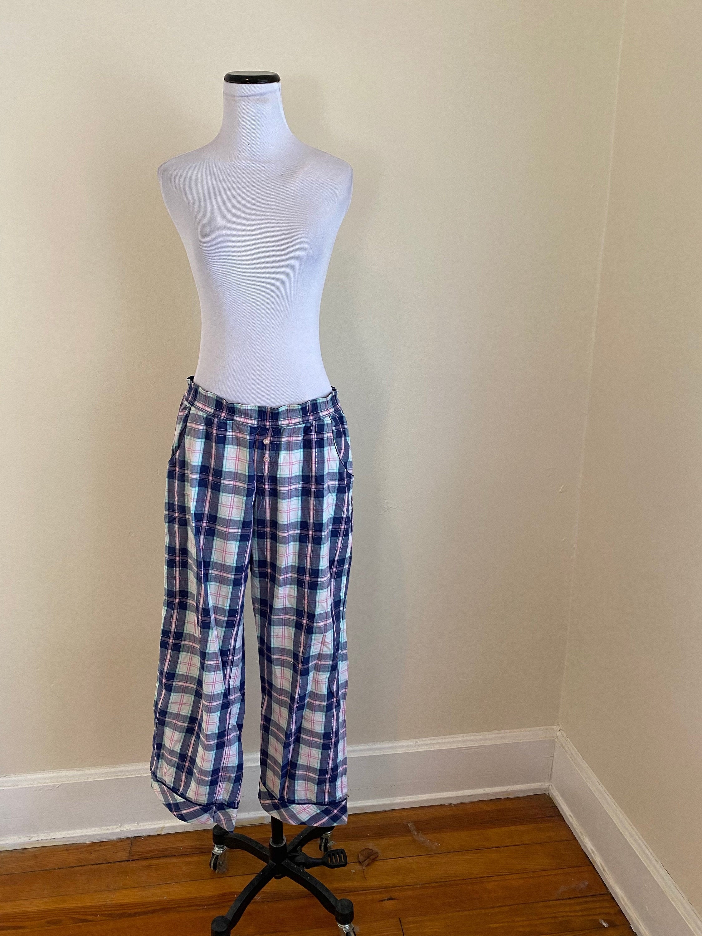 Small Petite Pajamas Bottoms from Victoria's Secret Blue Plaid