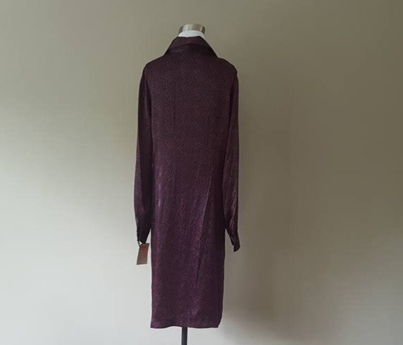 Shirt Dress Large Lapis Pink Navy Blue Long Vintage Apparel ..