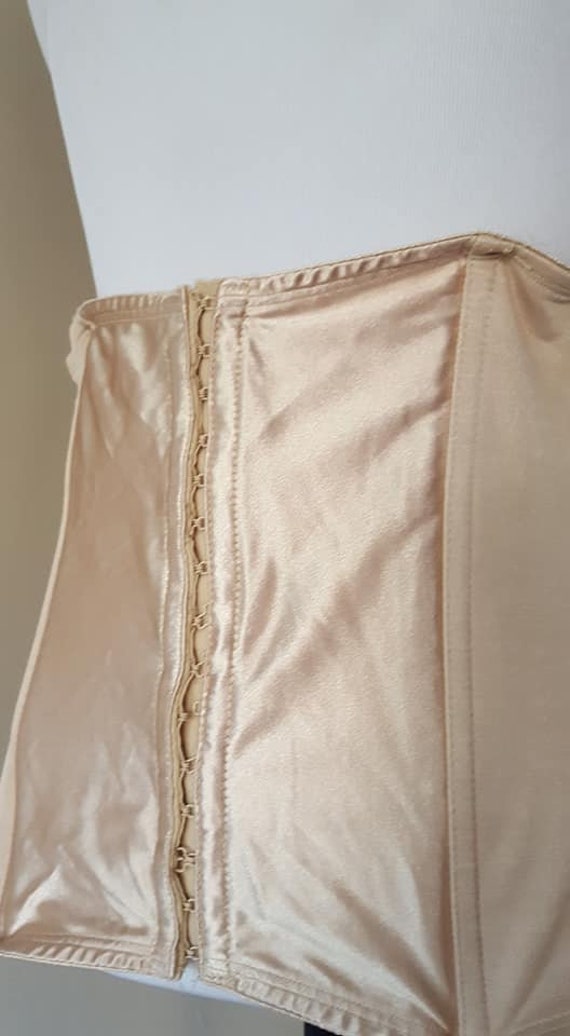 Corset Waist Tamer Trainer 3X Cabernet XXXL Hooks /& Eyes Nude Tan Beige