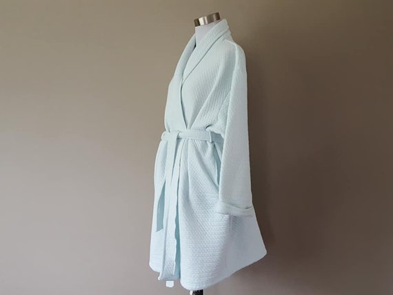 Robe XL Simple Pleasures Pale Blue Green Long Slee