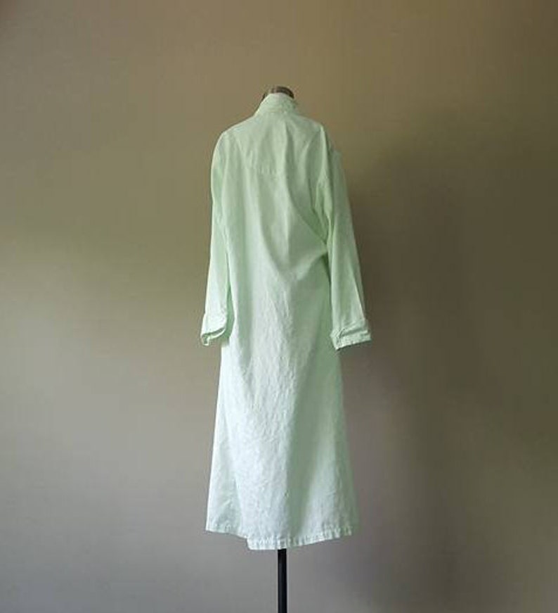 Robe Large Miss Elaine Green Large Long Vintage Lingerie