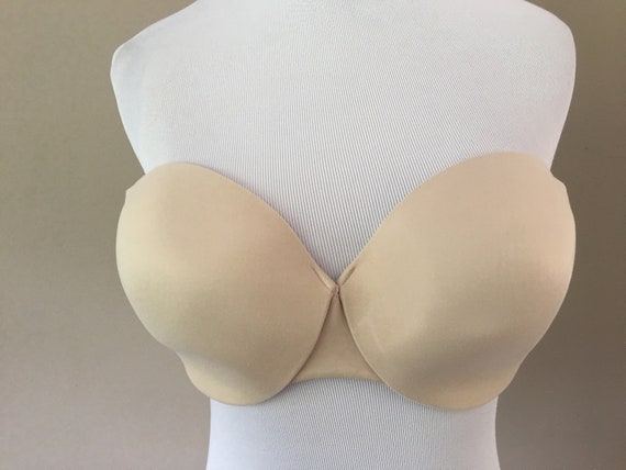 Buy Bra 36D Victoria's Secret Nude Form Fitted Strapless Brassiere Vintage  Lingerie Online in India 