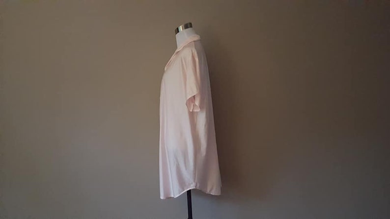 Sleep Shirt Medium Private Moments Bed Top Night Shirt Pink Nylon Vintage Lingerie