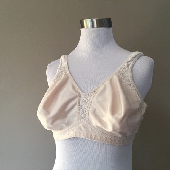 PLUS Bra Playtex 18 Hour Nude 3-part Hooks Comfortable Vintage