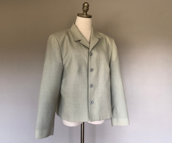 Jacket Size 16W Pendleton  Small Green White Plai… - image 1