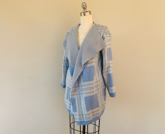 Sweater Cardigan Large Talbots Blue 