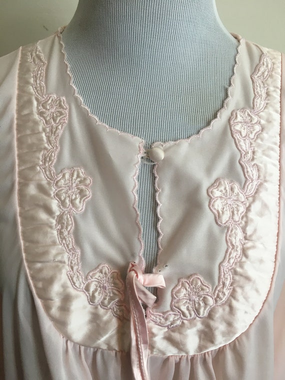 Nightgown Pink Vintage Gaymode Pennys Floral  196… - image 2