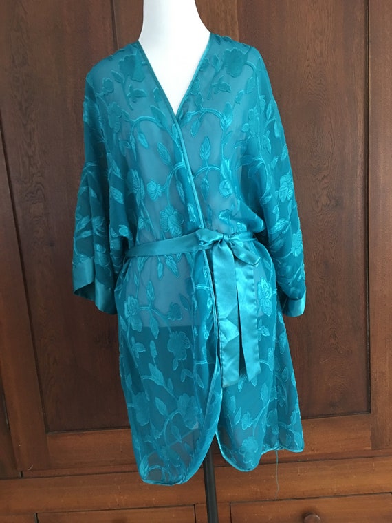 Vintage Agua Robe Intimate Concepts by Terry Russo