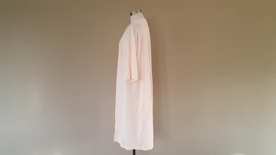 Robe House Dress Medium Shadowline Pink Nylon Pet… - image 7