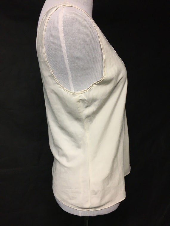 Camisole Small  White with lace collar .. - image 3