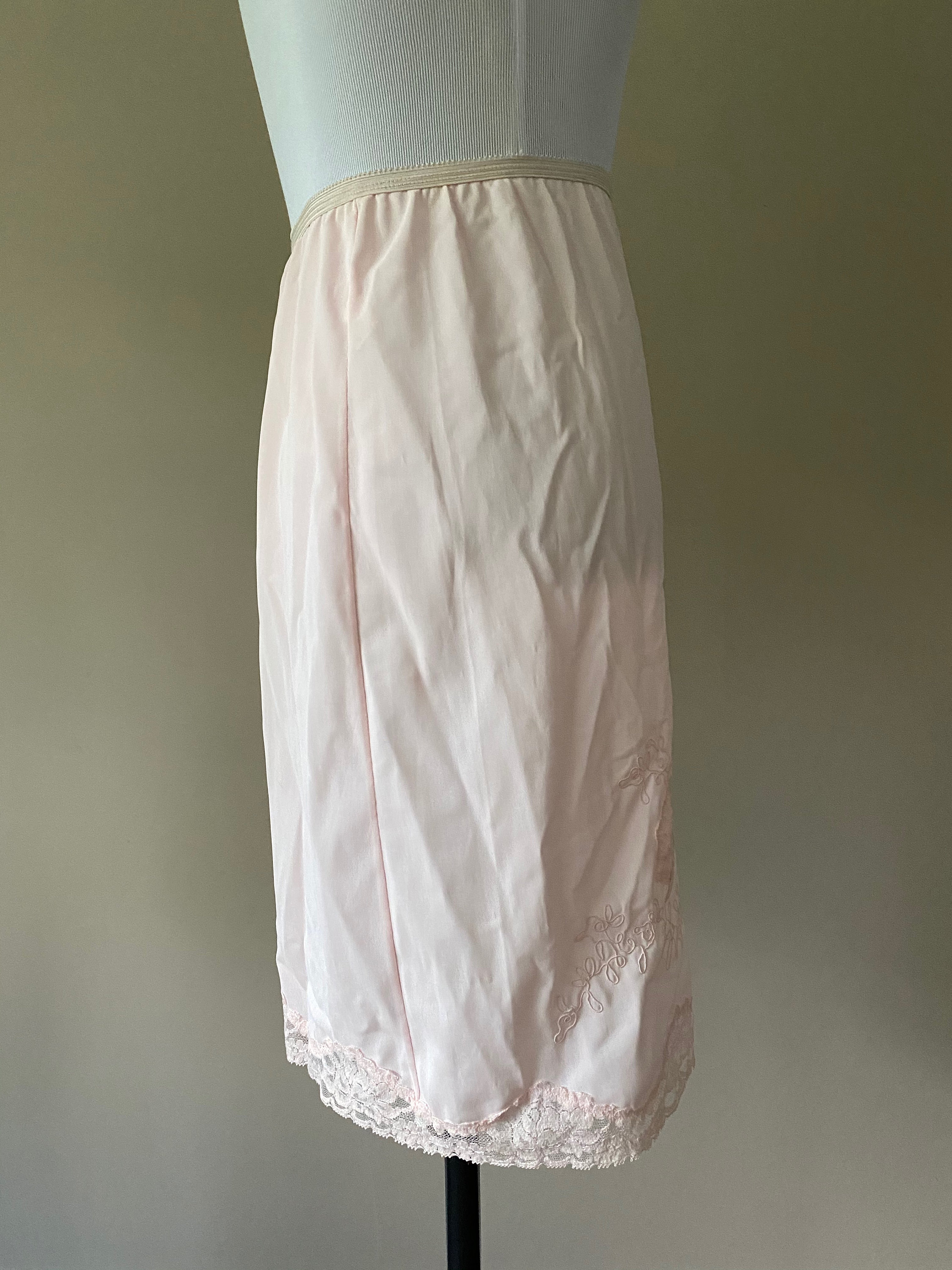 21 Half Slip Top Form Pink Nylon Small... Etsy