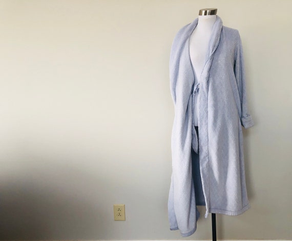 Small Medium OSCAR de la RENTA  Blue Robe Shawl K… - image 3